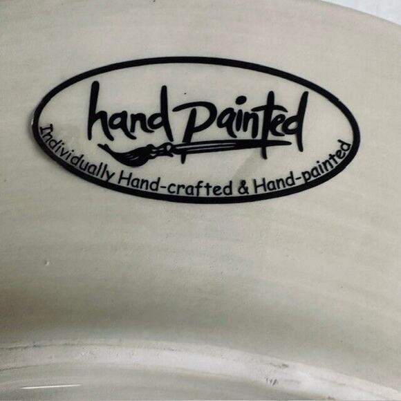 TableTops Gallery Romalo Rooster Dinner Plate 11.5" set of 4 Hand Painted Rustic - Picture 8 of 13